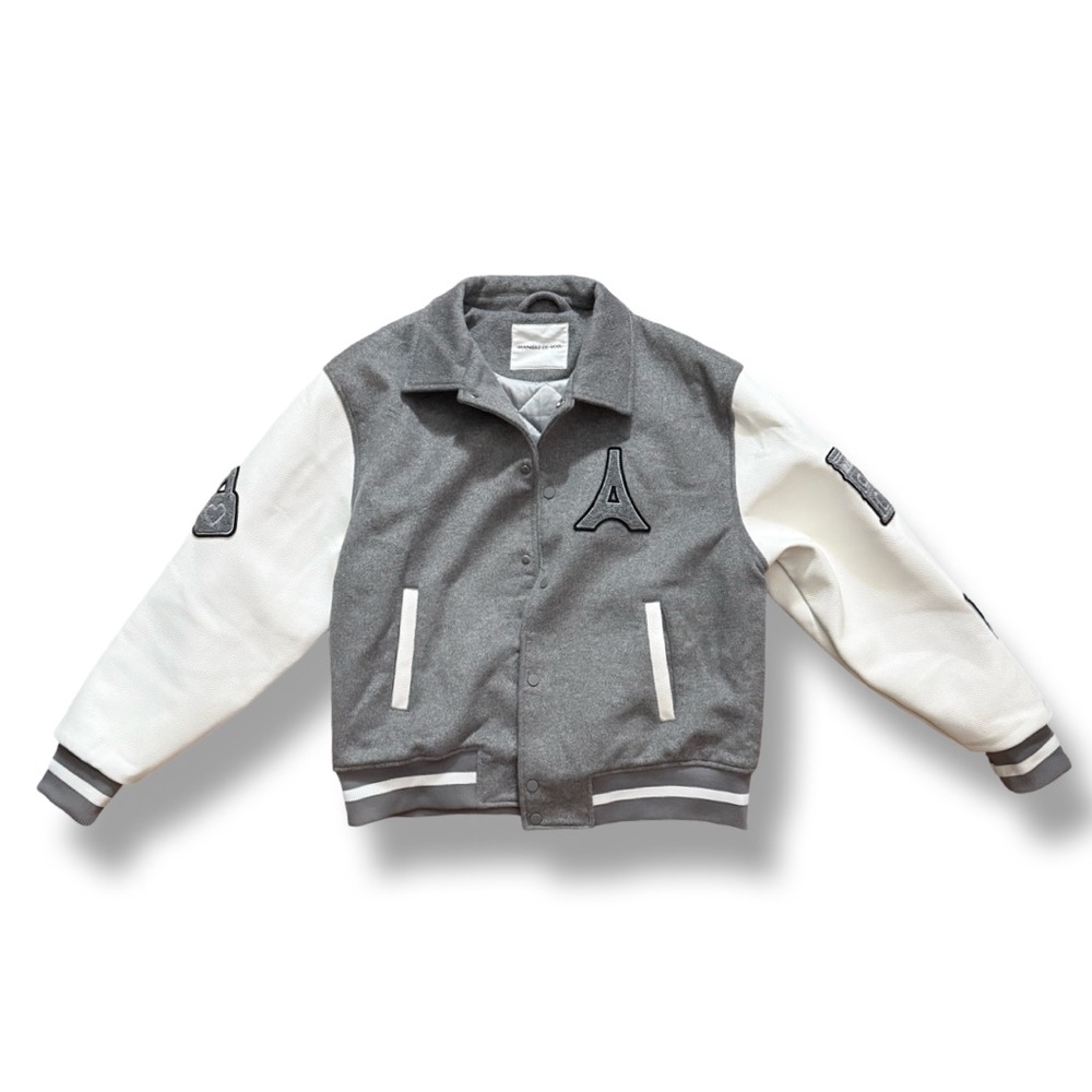 Gray And White Varsity Jacket - image 4